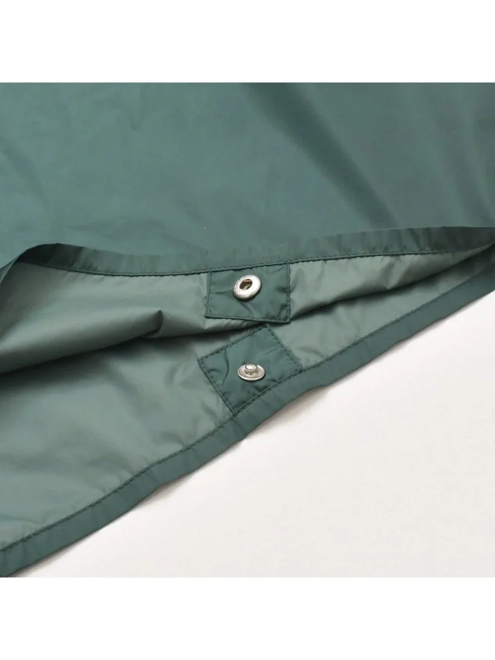 Prada Re-Nylon Hooded Nylon Rain Poncho Anorak Metal Green Half Zip S
